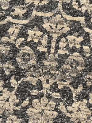 Nazneen Hand-knotted Wool-Silk Persian Rug - Charcoal