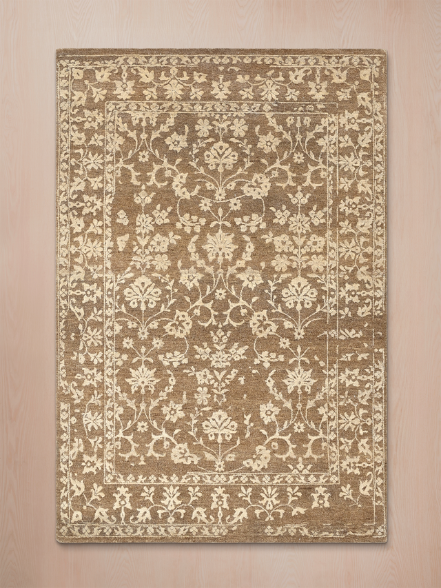 Anahita Brown Hand-knotted Wool-Silk Rug