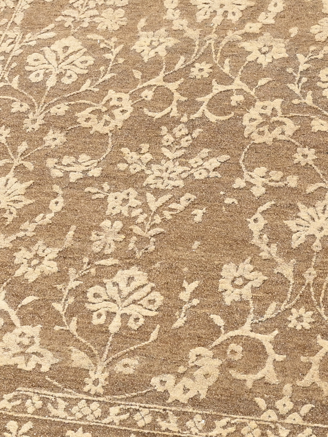 Anahita Brown Hand-knotted Wool-Silk Rug