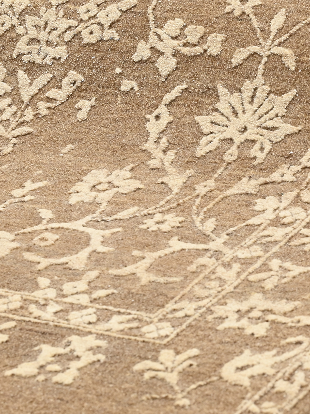 Anahita Brown Hand-knotted Wool-Silk Rug