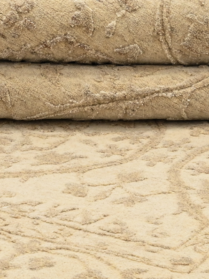 Shirin Hand-knotted Wool-Silk Persian Rug - Beige