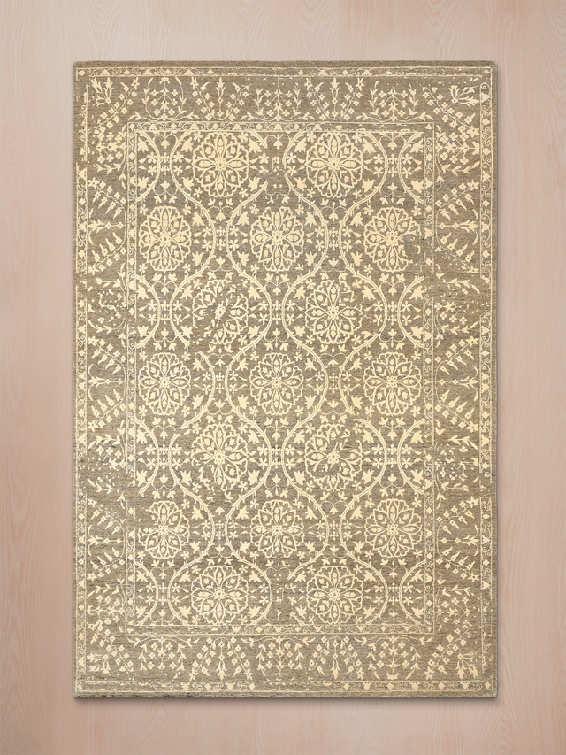 Shirin Brown Hand-knotted Wool-Silk Rug