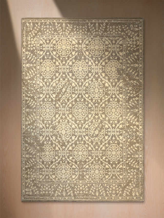 Shirin Brown Hand-knotted Wool-Silk Rug