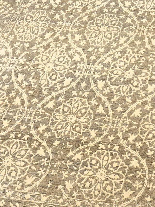 Shirin Brown Hand-knotted Wool-Silk Rug