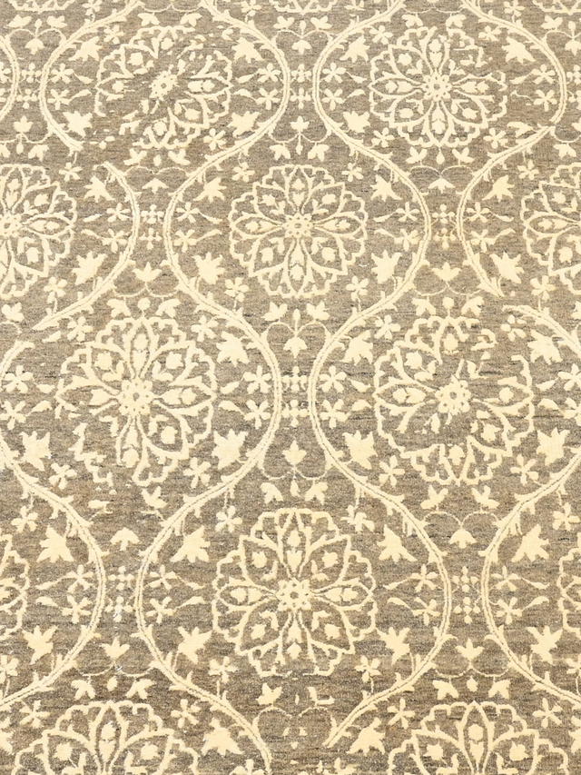 Shirin Brown Hand-knotted Wool-Silk Rug