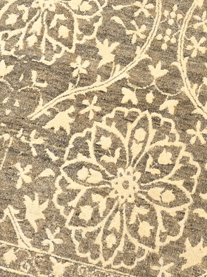 Shirin Brown Hand-knotted Wool-Silk Persian Rug - Brown
