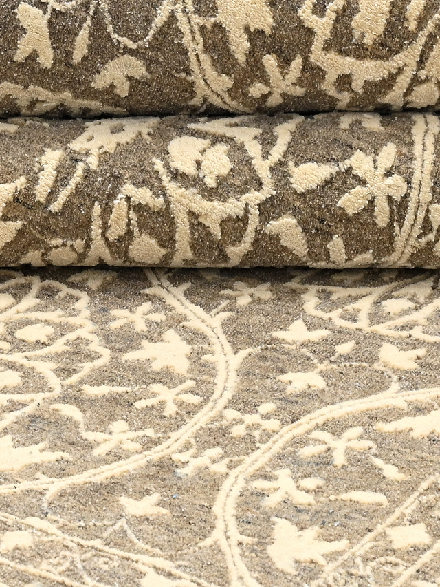 Shirin Brown Hand-knotted Wool-Silk Rug