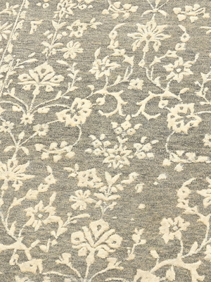 Anahita Grey Hand-knotted Wool-Silk Persian Rug - Grey