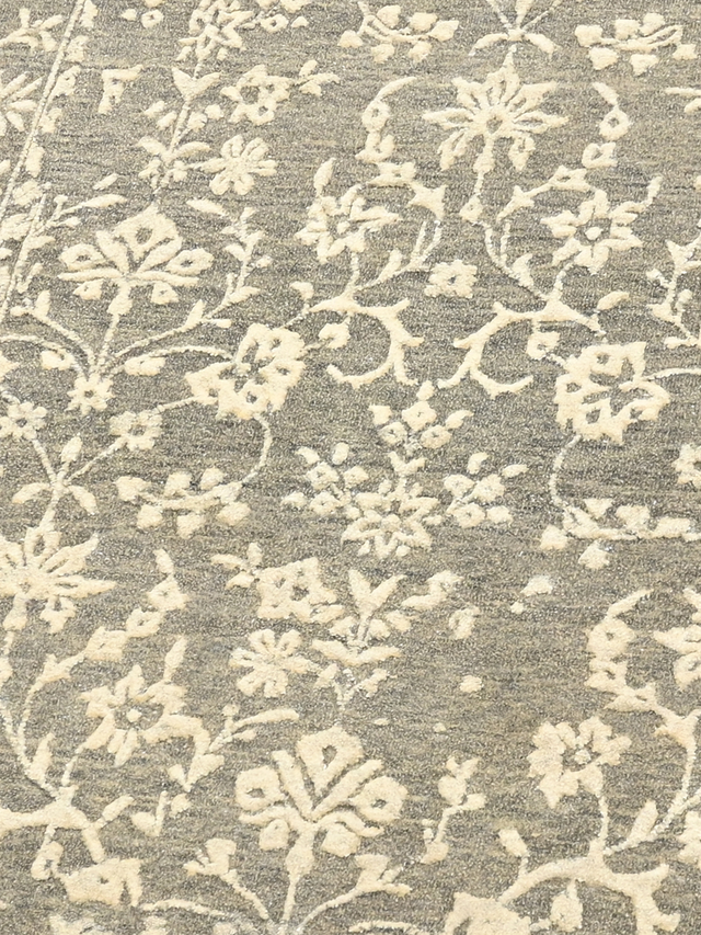 Anahita Grey Hand-knotted Wool-Silk Rug