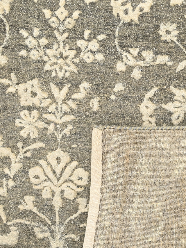 Anahita Grey Hand-knotted Wool-Silk Rug