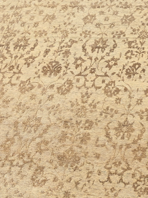 Mahtab Hand-knotted Wool-Silk Persian Rug - Beige