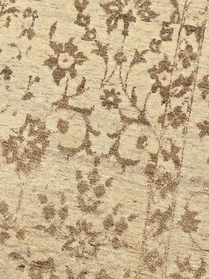 Mahtab Hand-knotted Wool-Silk Persian Rug - Beige