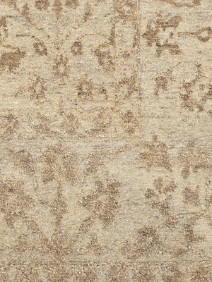 Mahtab Hand-knotted Wool-Silk Persian Rug - Beige