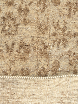 Mahtab Hand-knotted Wool-Silk Persian Rug - Beige