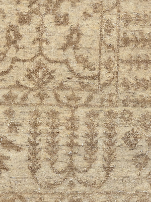 Cyra Hand-knotted Wool-Silk Persian Rug - Beige