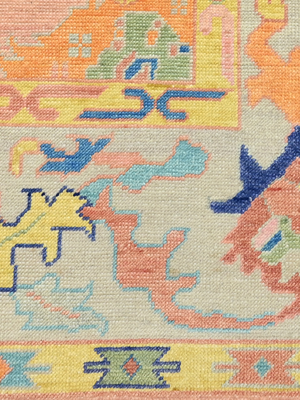 Vaayu Hand-knotted Wool Persian Rug - Coral