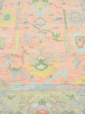 Bahar Hand-knotted Wool Persian Rug - Coral