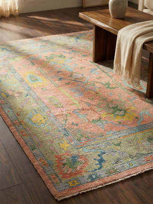 Bahar Hand-knotted Wool Persian Rug - Coral