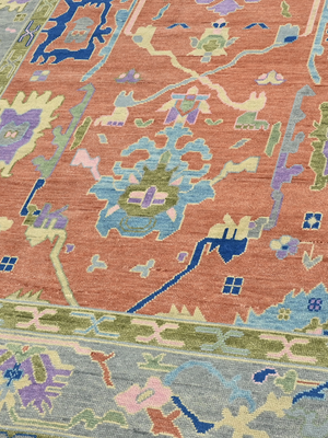 Yasmin Hand-knotted Wool Persian Rug - Rust