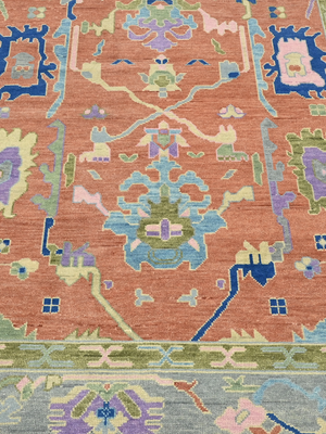 Yasmin Hand-knotted Wool Persian Rug - Rust