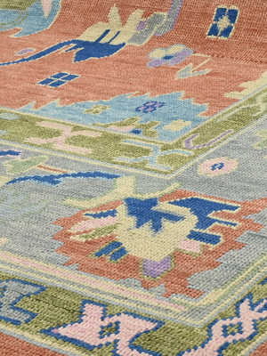 Yasmin Hand-knotted Wool Persian Rug - Rust