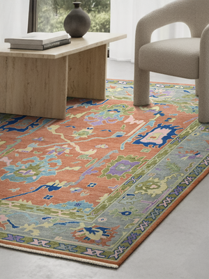 Yasmin Hand-knotted Wool Persian Rug - Rust