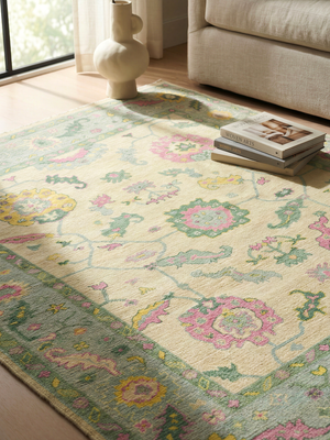 Golnar Hand-knotted Wool Persian Rug - Off-White