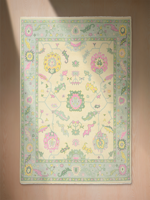 Golnar Hand-knotted Wool Persian Rug - Off-White