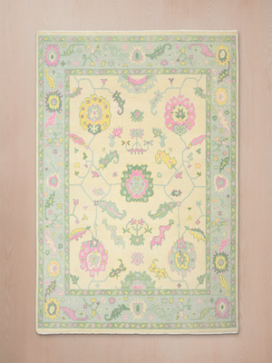 Golnar Hand-knotted Wool Persian Rug - Off-White