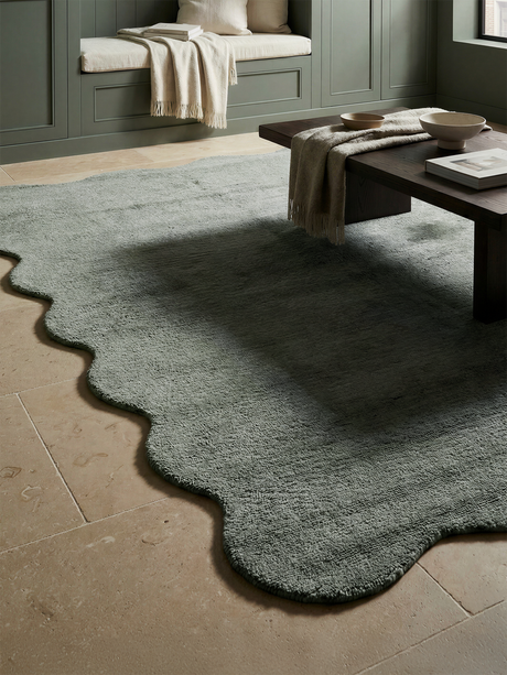 Aniera Hand-woven Scalloped Rug
