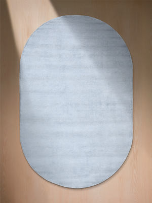 Raima Hand-woven Oval Rug - Pale Blue