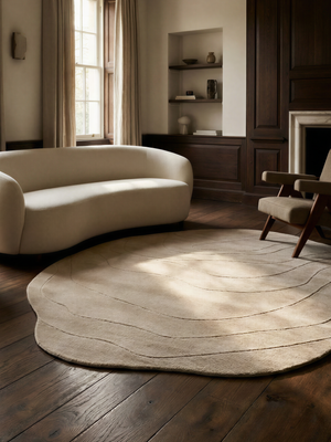 Siyana Hand-woven Organic Rug - Beige