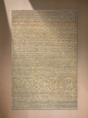 Lucid Hand-knotted Wool & Silk Persian Rug - Beige