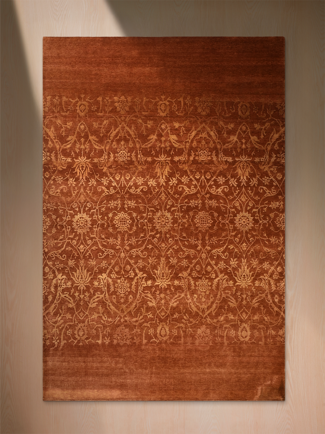 Rustic Aura Hand-knotted Wool & Silk Rug