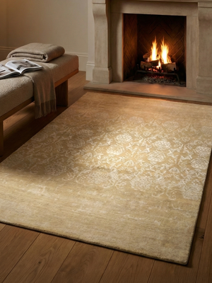Boheme Hand-knotted Wool & Silk Persian Rug - Beige