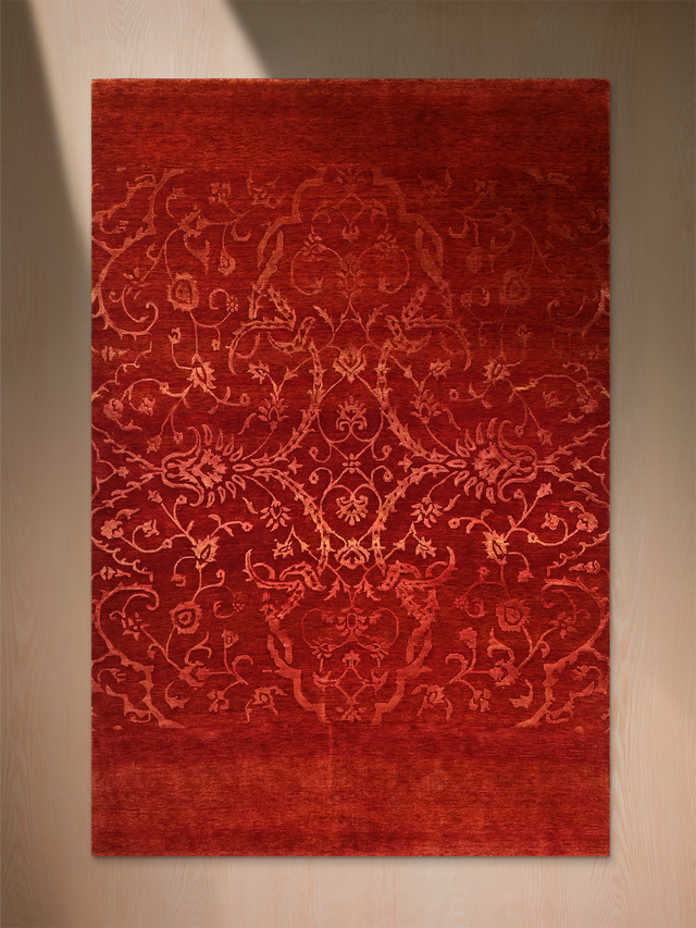 Mohair Hand-knotted Wool & Silk Rug