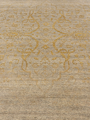 Erbe Hand-knotted Wool & Silk Persian Rug - Beige