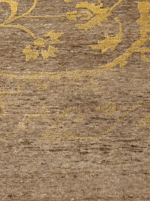 Zuri Hand-knotted Wool & Silk Persian Rug - Ochre