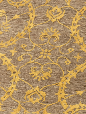 Zuri Hand-knotted Wool & Silk Persian Rug - Ochre