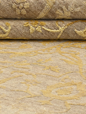 Manifest Hand-knotted Wool & Silk Persian Rug - Beige