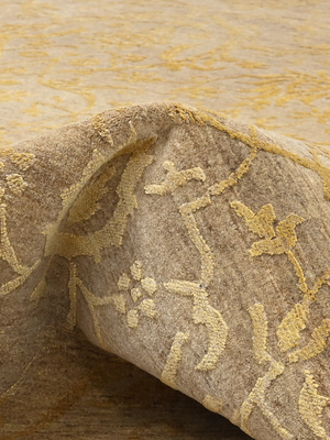 Manifest Hand-knotted Wool & Silk Persian Rug - Beige
