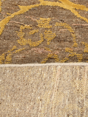 Gulnar Hand-knotted Wool & Silk Persian Rug - Ochre