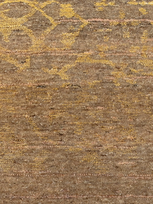 Gulnar Hand-knotted Wool & Silk Persian Rug - Ochre