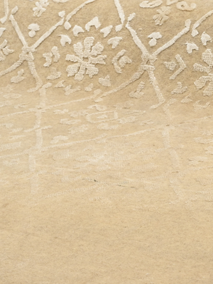Acar Hand-knotted Wool & Silk Persian Rug - Beige