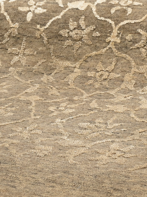 Mode Hand-knotted Wool & Silk Persian Rug - Grey