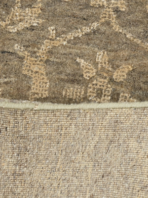 Mode Hand-knotted Wool & Silk Persian Rug - Grey