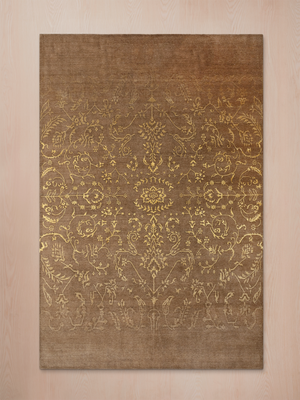 Unnati Hand-knotted Wool & Silk Persian Rug - Beige