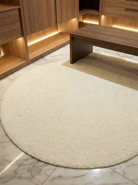 Ameen Round Hand-tufted Wool Rug