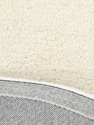 Ameen Round Hand-tufted Wool Rug - Ivory