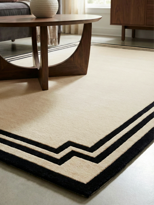 Miri Hand-tufted Wool Geometric Rug - Cream